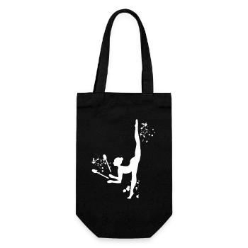Gymnast With Clubs Rhythmic Gymnastics - Gift Bag for Bottles - black - Front