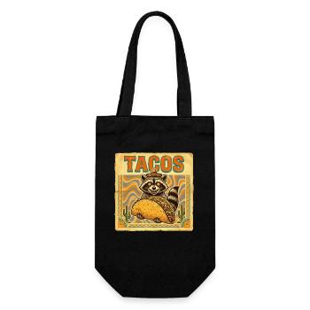 Tacos Raccoon Sombrero Mexican Street Food - Gift Bag for Bottles - black - Front