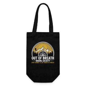Hiking Camping Trekking Outdoors Nature Mountain - Gift Bag for Bottles - black - Front