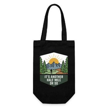 Hiking Camping Trekking Outdoors Nature Mountain - Gift Bag for Bottles - black - Front