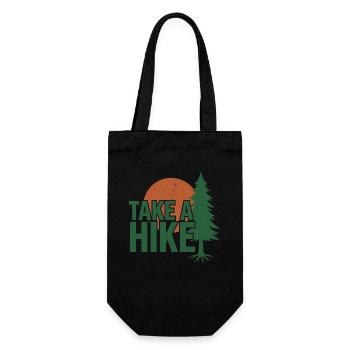Hiking Camping Trekking Outdoors Nature Mountain - Gift Bag for Bottles - black - Front
