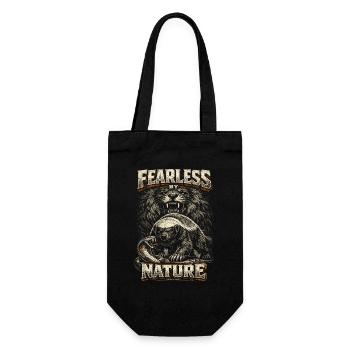 Animal blaireau à miel intrépide par nature - Sac à bouteille - noir - Devant