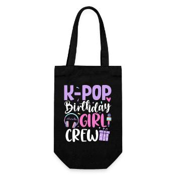 K Pop Birthday Girl Crew - Gift Bag for Bottles - black - Front