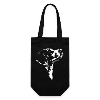 Harrier Silhouette Dog Dog Wilsigns - Gift Bag for Bottles - black - Front