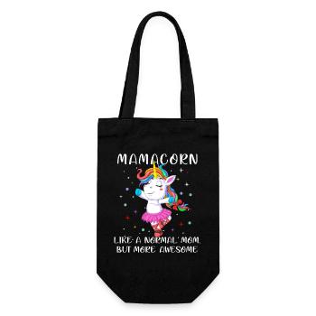 Mamacorn Dancing Unicorn Mom Shirt - Geschenkbeutel für Flaschen - Schwarz - Vorne
