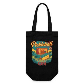 Pickleball Mode On Funny Player Love Pickleball - Gift Bag for Bottles - black - Front