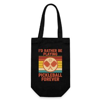 Pickleball, je préférerais jouer au pickleball pour toujours - Sac à bouteille - noir - Devant