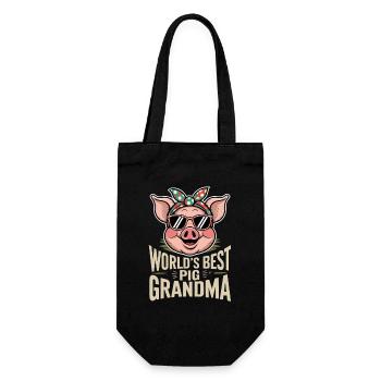 La meilleure grand-mère cochon du monde Cochons drôles Grand-mère avec - Sac à bouteille - noir - Devant