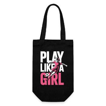 T-shirt de fille de foot joue comme un fußball de fille - Sac à bouteille - noir - Devant