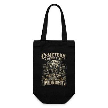 Friedhof Goth Humor Meeting At Midnight - Geschenkbeutel für Flaschen - Schwarz - Vorne