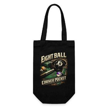 8-Ball Billiards Eight Ball Corner Pocket - Gift Bag for Bottles - black - Front