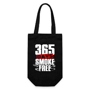 Nichtraucher Ex Raucher 365 Days Smoke Free - Geschenkbeutel für Flaschen - Schwarz - Vorne