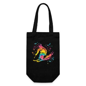 Alpine skiing Winter sports Nordic skiing - Gift Bag for Bottles - black - Front
