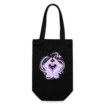 Pastel Heart Hands Magic - Gift Bag for Bottles - black - Front