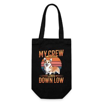 Funny Dog Breed Corgi - Gift Bag for Bottles - black - Front