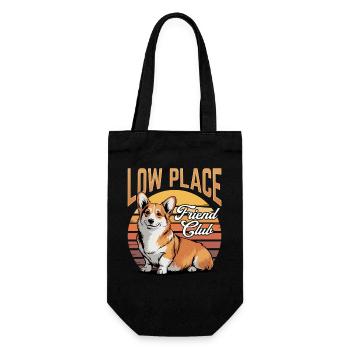Funny Dog Breed Corgi - Gift Bag for Bottles - black - Front