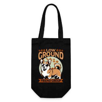 Funny Dog Breed Corgi - Gift Bag for Bottles - black - Front