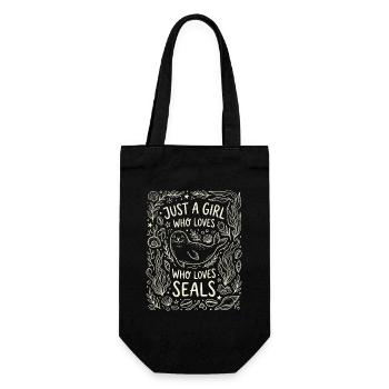 Motif La fille adore les phoques - Sac à bouteille - noir - Devant