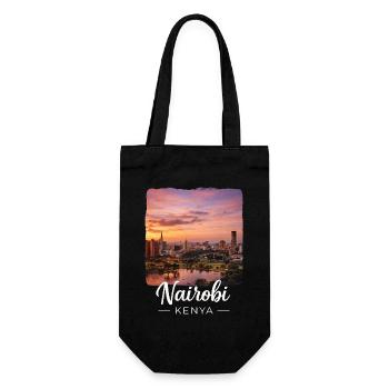 Nairobi Kenya - Gift Bag for Bottles - black - Front