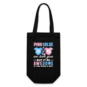 Pink or blue would be great if boy - Gift Bag for Bottles - black - Front