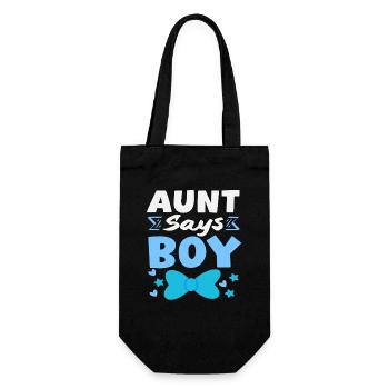 Tante Sagt Junge Gender Reveal Party - Geschenkbeutel für Flaschen - Schwarz - Vorne