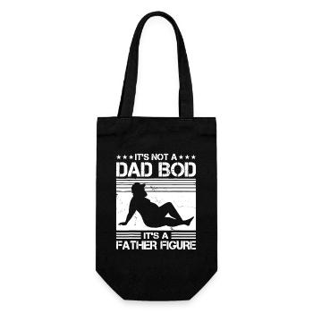 Father Figure Bod Silhouette - Gift Bag for Bottles - black - Front