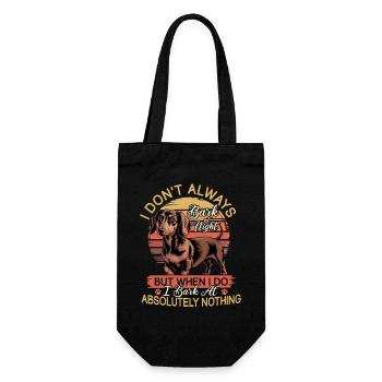 Teckel de race de chien drôle - Sac à bouteille - noir - Devant