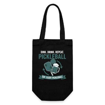 Joueur drôle de pickleball pickleball - Sac à bouteille - noir - Devant