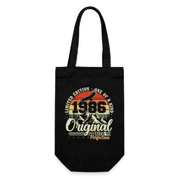 Cadeau d’anniversaire vintage original de 1986 - Sac à bouteille - noir - Devant