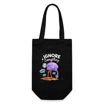 Ignore everything flamingo - Gift Bag for Bottles - black - Front