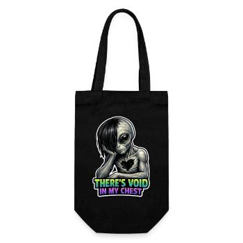 Alien Lover, Funny Alien, Cute Alien, Emo, - Gift Bag for Bottles - black - Front