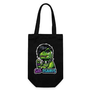 Emo Dinosaur, Sad Dino, Emotional - Gift Bag for Bottles - black - Front