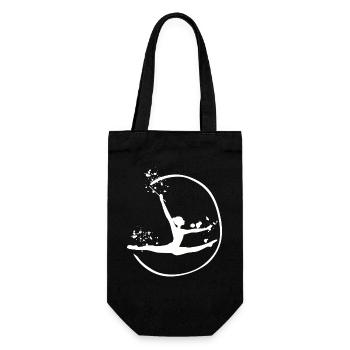 Gymnast With Band Rhythmic Gymnastics - Gift Bag for Bottles - black - Front