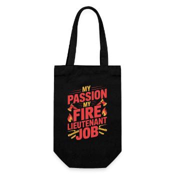 Lieutenant de pompier, ma passion, mon officier de secours incendie. - Sac à bouteille - noir - Devant