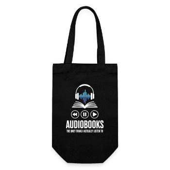 Audiobook Readers - Audiobooks Love - Book Lovers - Gift Bag for Bottles - black - Front