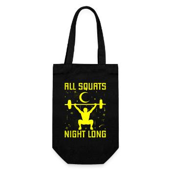 Fitness Fanatics All Squats Night Long - Gift Bag for Bottles - black - Front