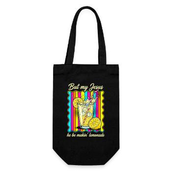 Jesus Makes Lemonade – Colorful Retro Print - Gift Bag for Bottles - black - Front