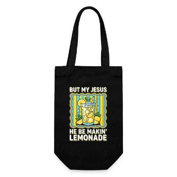 Jesus macht Limonade – Bunter Shaker - Geschenkbeutel für Flaschen - Schwarz - Vorne