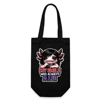 Axolotl lover, Cute Axolotl, Funny - Gift Bag for Bottles - black - Front