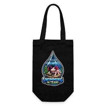 Axolotl lover, Cute Axolotl, Funny - Gift Bag for Bottles - black - Front