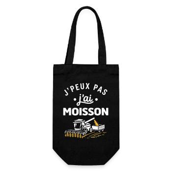J’peux pas j’ai moisson – motif agricole - Sac à bouteille - noir - Devant