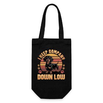 Teckel de race de chien drôle - Sac à bouteille - noir - Devant