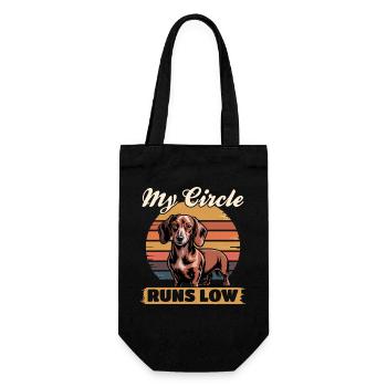 Teckel de race de chien drôle - Sac à bouteille - noir - Devant
