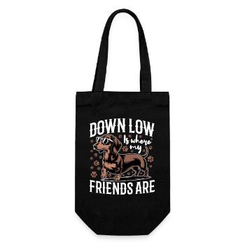 Teckel de race de chien drôle - Sac à bouteille - noir - Devant