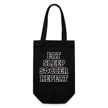 Eat Sleep Soccer Repeat Football Fan - Gift Bag for Bottles - black - Front