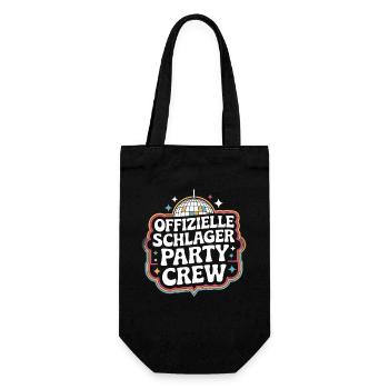 Schlager Party Crew Mallorca Festival JGA Malle - Geschenkbeutel für Flaschen - Schwarz - Vorne