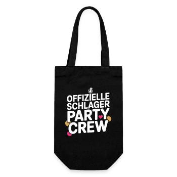 Schlager Party Crew Mallorca Festival JGA Malle - Geschenkbeutel für Flaschen - Schwarz - Vorne