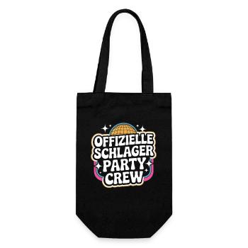 Schlager Party Crew Mallorca Festival JGA Malle - Geschenkbeutel für Flaschen - Schwarz - Vorne