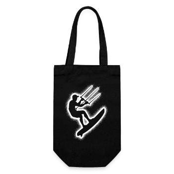 Kite Surfing Kitesurf Kinder Herren Kitesurfen - Geschenkbeutel für Flaschen - Schwarz - Vorne