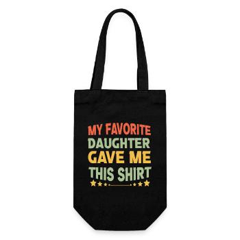 Chemise de ma fille préférée - Sac à bouteille - noir - Devant